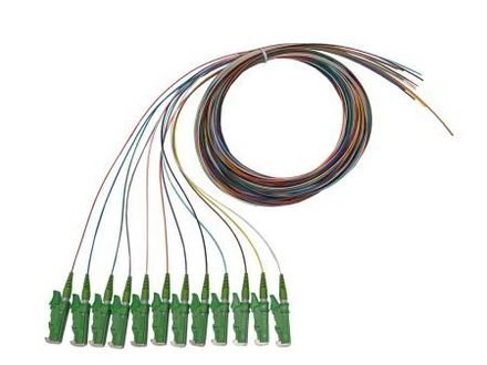 Pigtail 12 kleuren set SM E2000 9/125