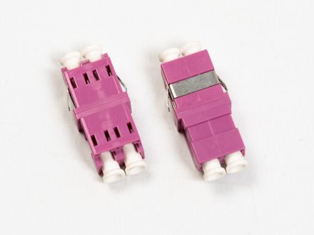 LC/PC multimode OM4 flensloze duplex adapter