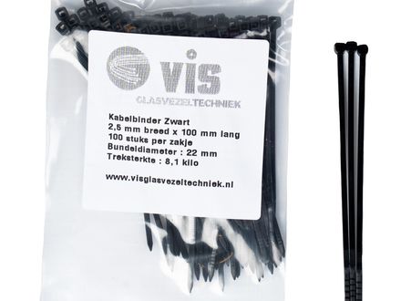 Tyraps 2,5mm X 100mm (zak 100 stuks)