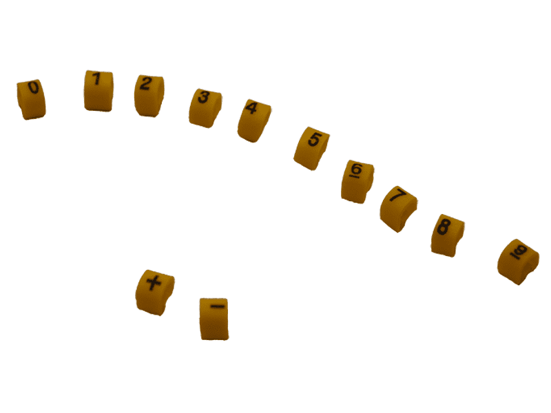 Kabelnummers in assortiment-doos