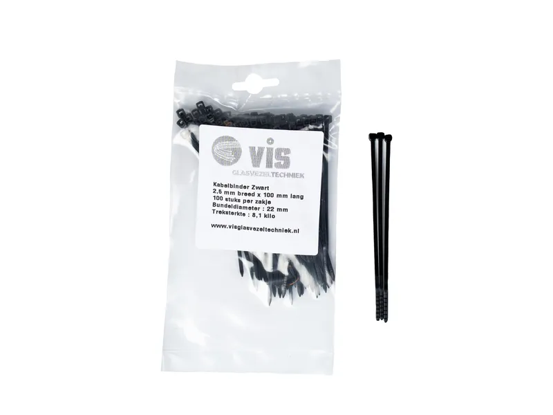 Tyraps 2,5mm X 100mm  (zak 100 stuks) 